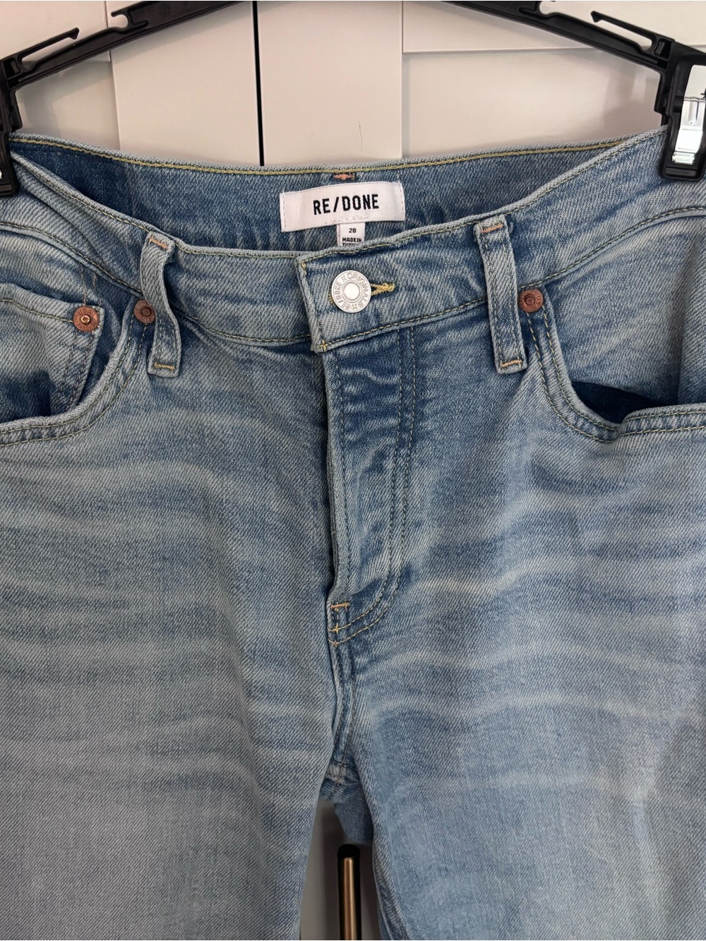 Re/Done Light Blue Boot Cut Jeans
